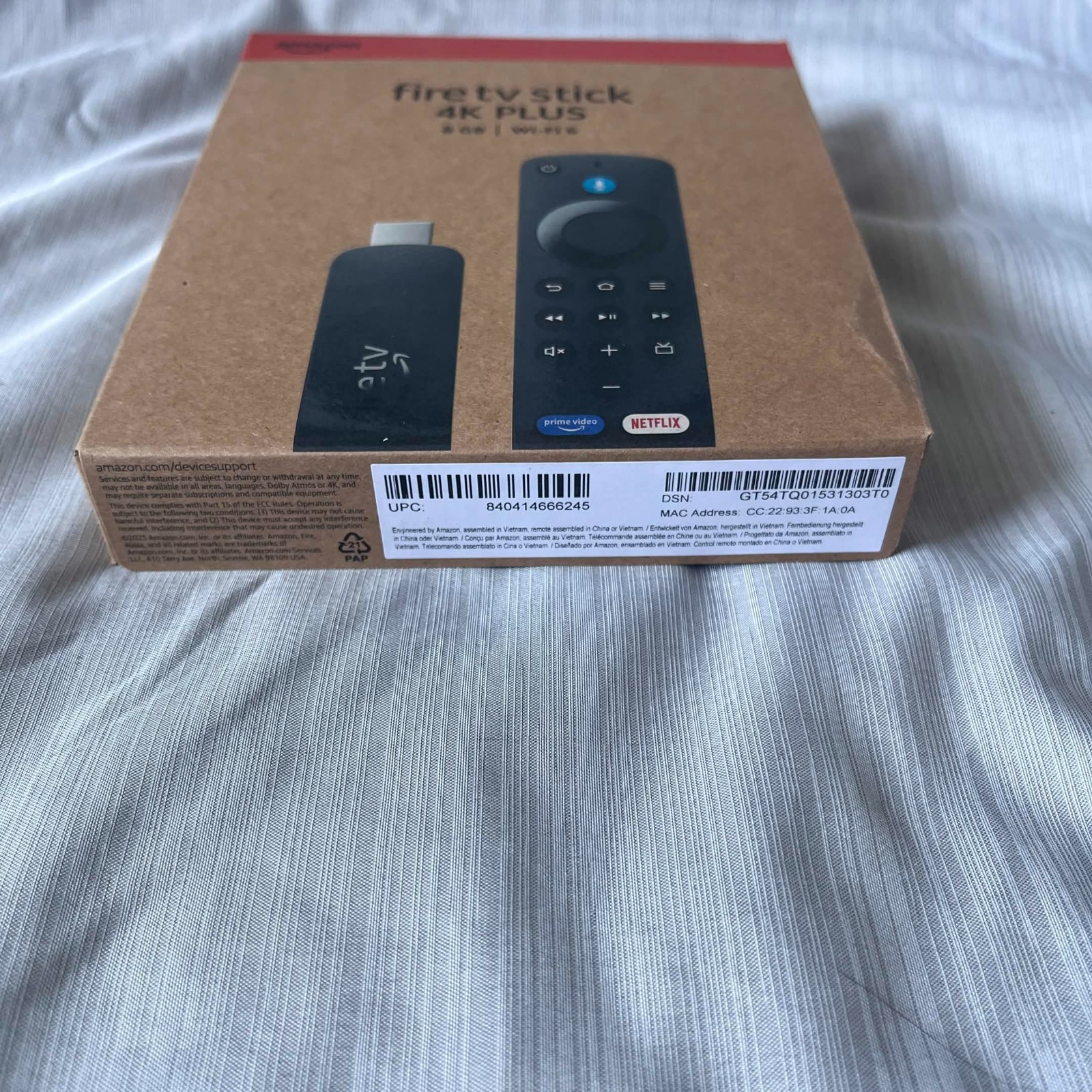 New Amazon Fire TV Stick 4K PLUS, WiFi 6, 4K UltraHD Stream w/Alexa Voice Remote