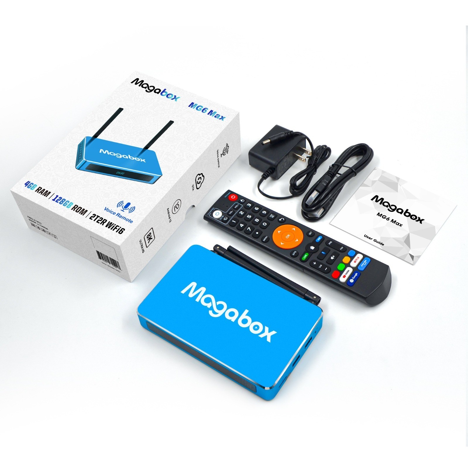 MagaBox MG6 Max Latest Model 4Gb/128Gb -Bluetooth 2026-2027 best box more apps