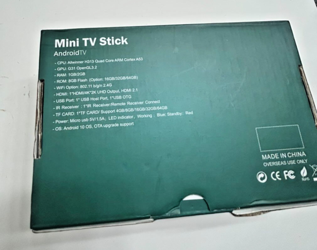 X96 S400 Android 10.0 Mini TV Stick, Allwinner H313 Quad Core ARM Cortex A53,NEW