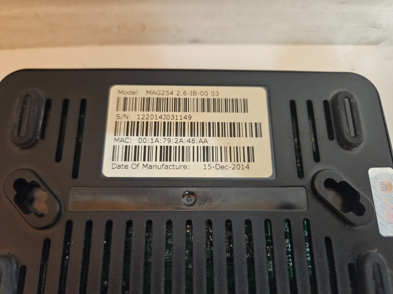 Infomir MAG254 IPTV / OTT Set-Top Box–Model 2.6-ib-00 03 Stream Media