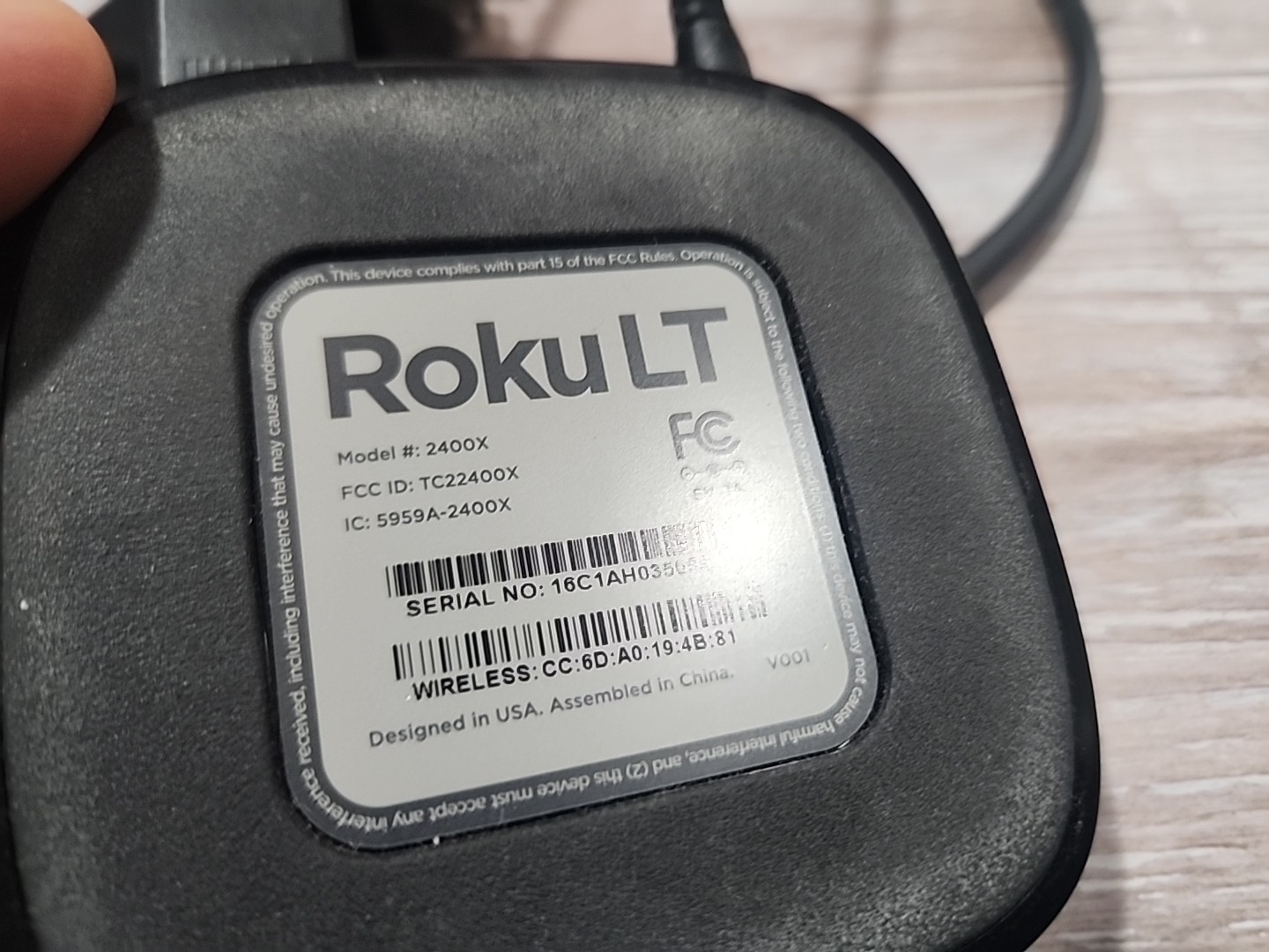 Roku LT (2nd Generation) Media Streamer 2400X – Purple (No Remote)