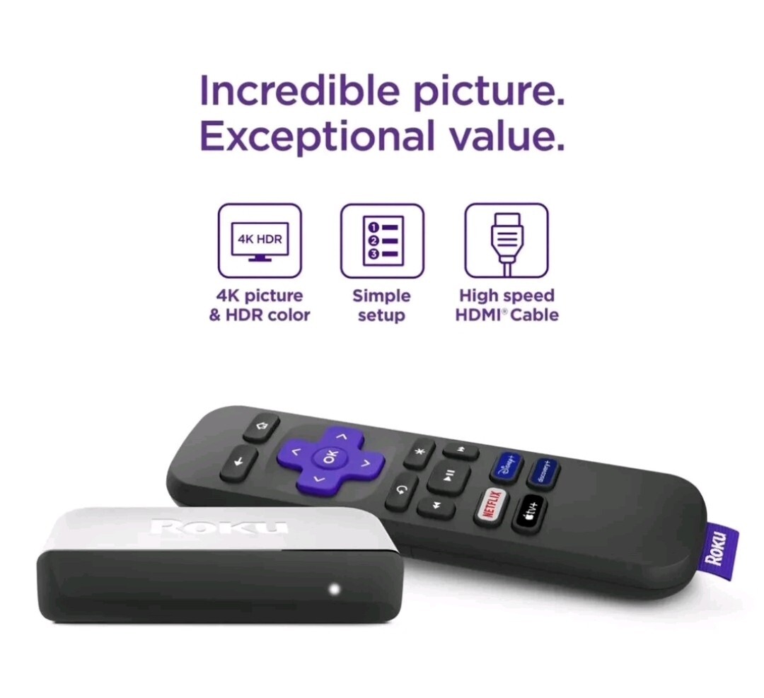 Newest Roku Premiere 3920RW HD/4K/HDR Streaming Media Player,Latest Version!
