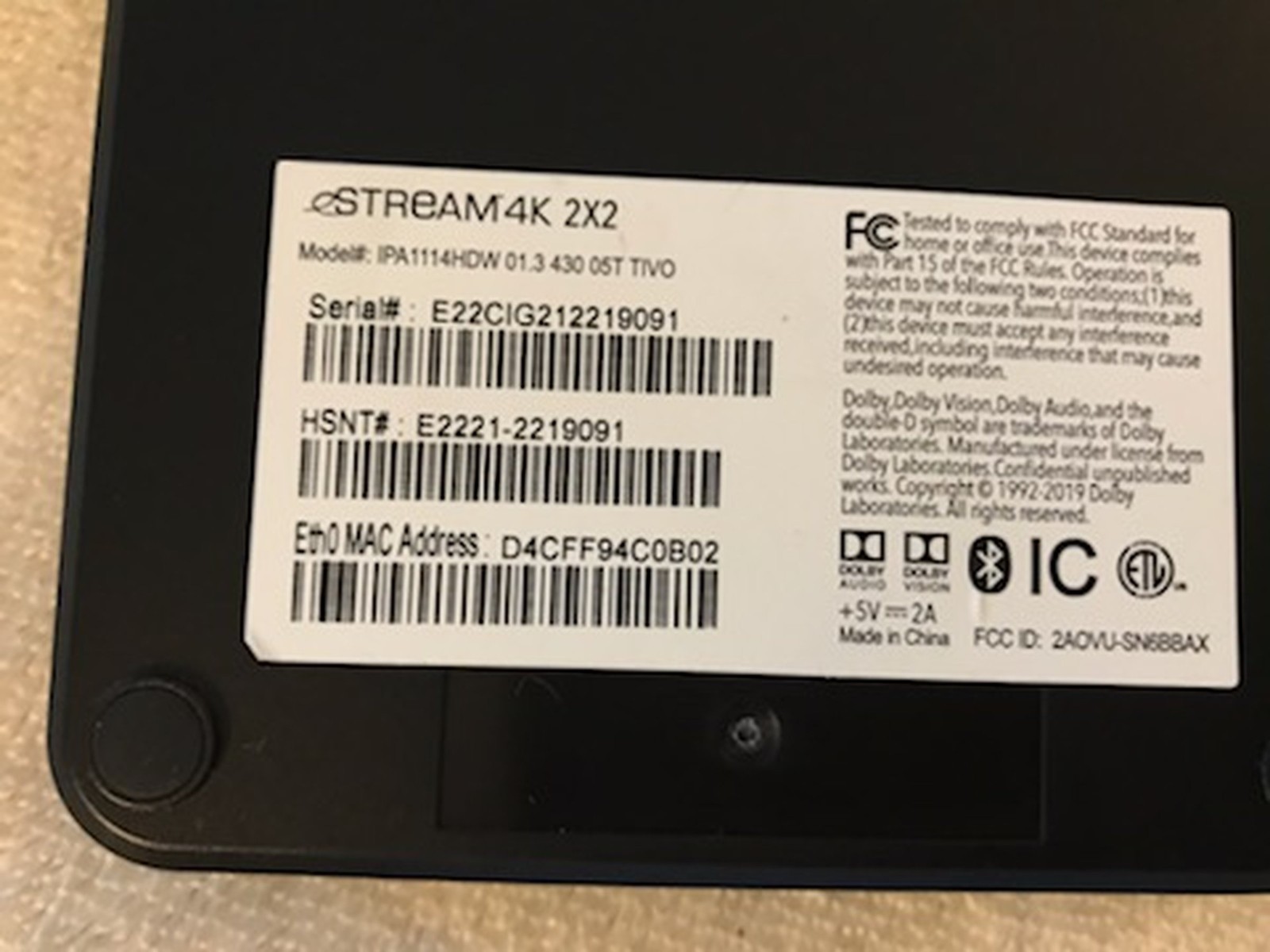 eStream 4K 2X2 Android Media Streaming Box Model IPA1114HDW LOT with Extras