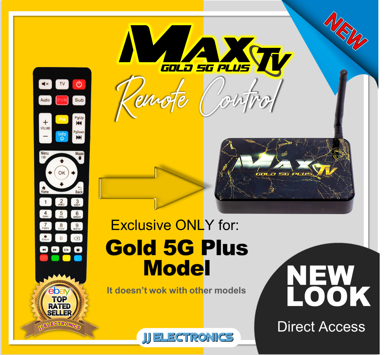 Remote Control EXCLUSIVE for MAXTV Gold 5G Plus