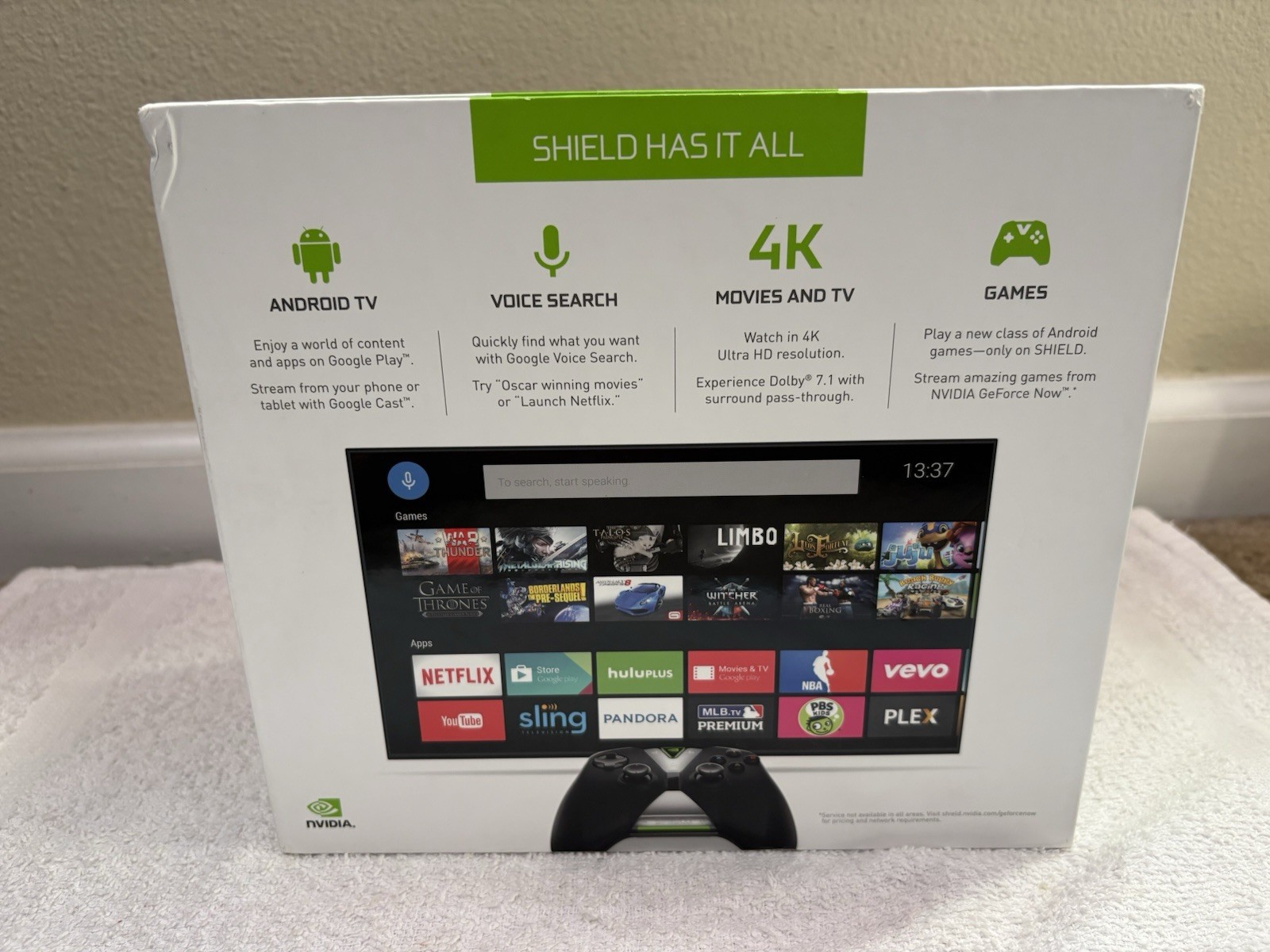 NVIDIA SHIELD HD Digital Streaming Player – Black (P2571) 16GB – In Original Box