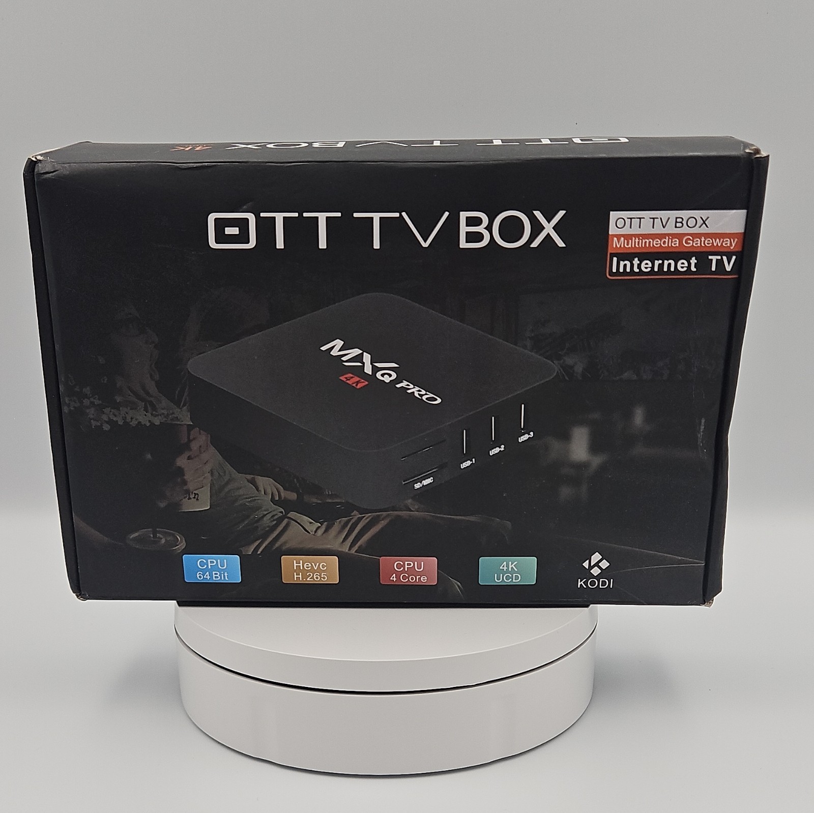 OTT TV BOX MXQ Pro 4K 2160p Wi-Fi Quad Core Streaming Multimedia New Open Box