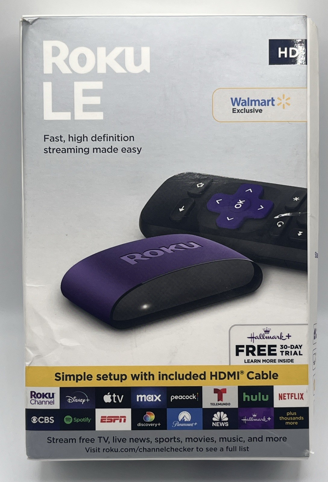 Roku LE Media Player – Black/Purple. OPEN BOX FREE SHIPPING