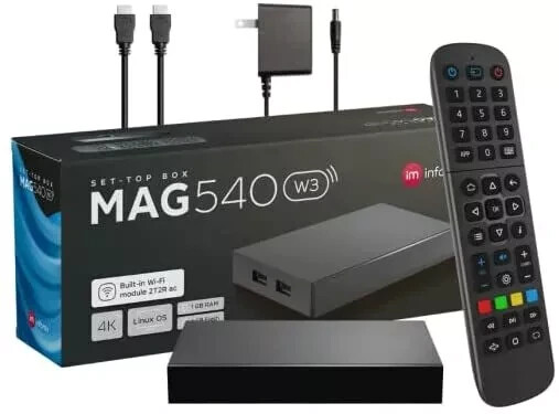 New INFOMIR MAG 540w3 DUAL WiFi 5G 4K upgraded Mag524w3 Mag522w3 LINUX iptv BOX