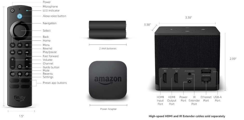 🔥 Amazon Fire TV Cube 3rd Gen. Media Streamer Wi-Fi 6E NEW Factory Sealed (NAP)