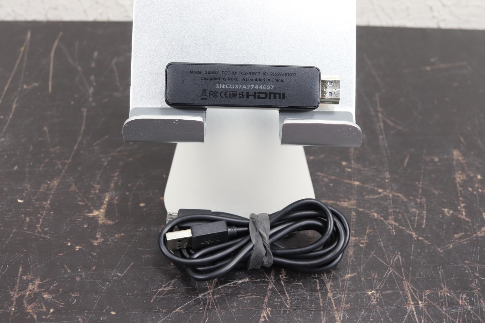 Roku Stick 3800x 4K HDR Streaming Device Power Cord (No Remote)
