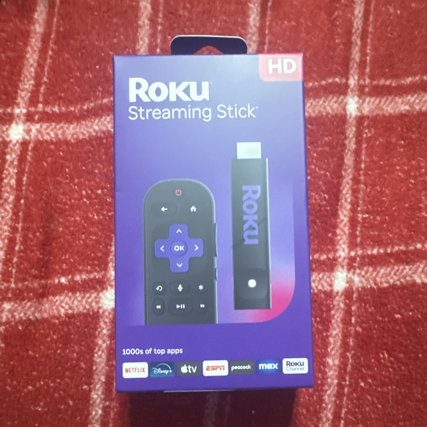 Roku Streaming Stick 720p HD Dongle w/ Voice Remote, Wi-Fi, HDMI (Black)