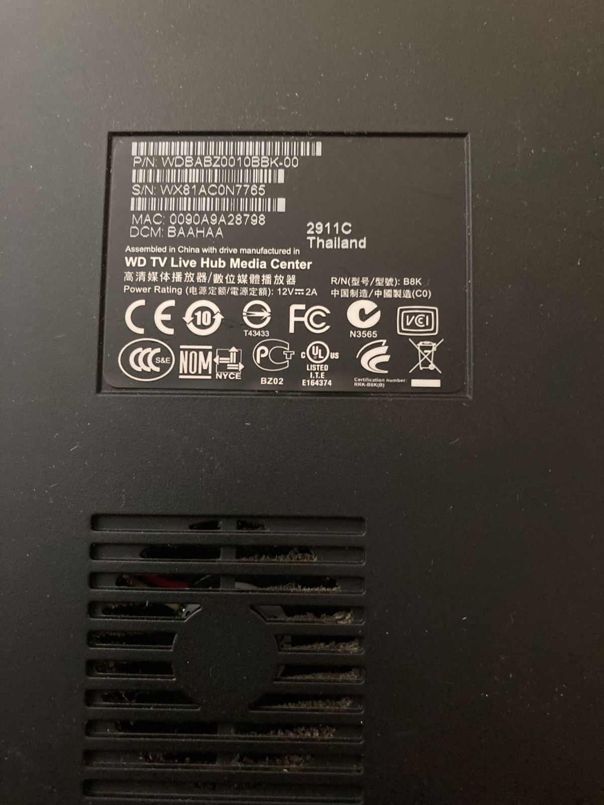WD TV Live Hub 1TB Media Center, Remote & Cable Tested, WD TV Live, MI Box