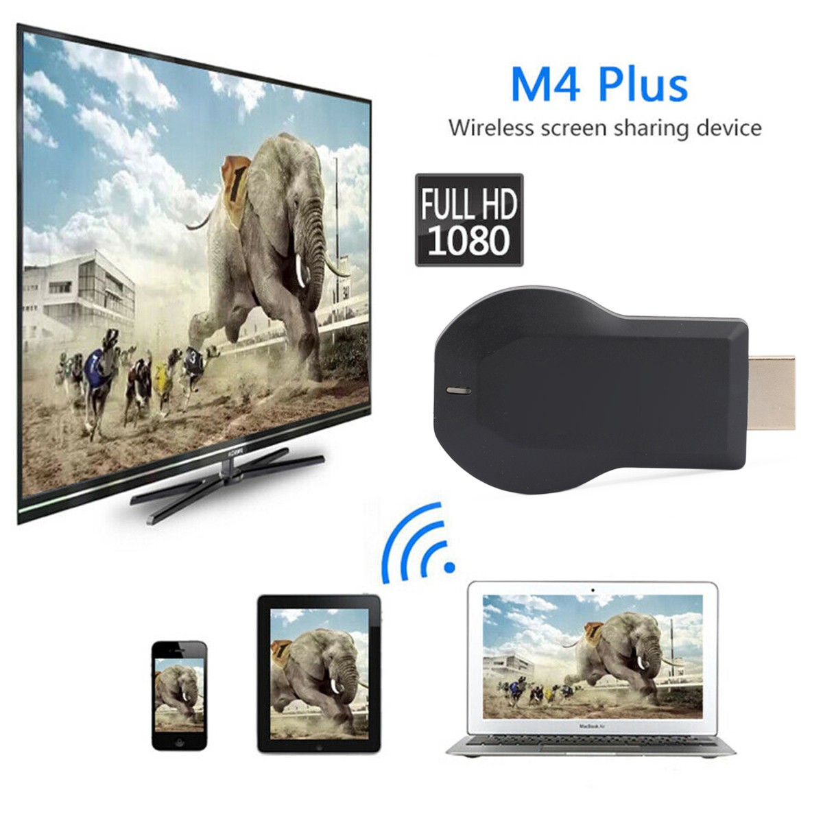 4K M4+ Air Play HD TV Stick WIFI Display Receiver Dongle Streamer /