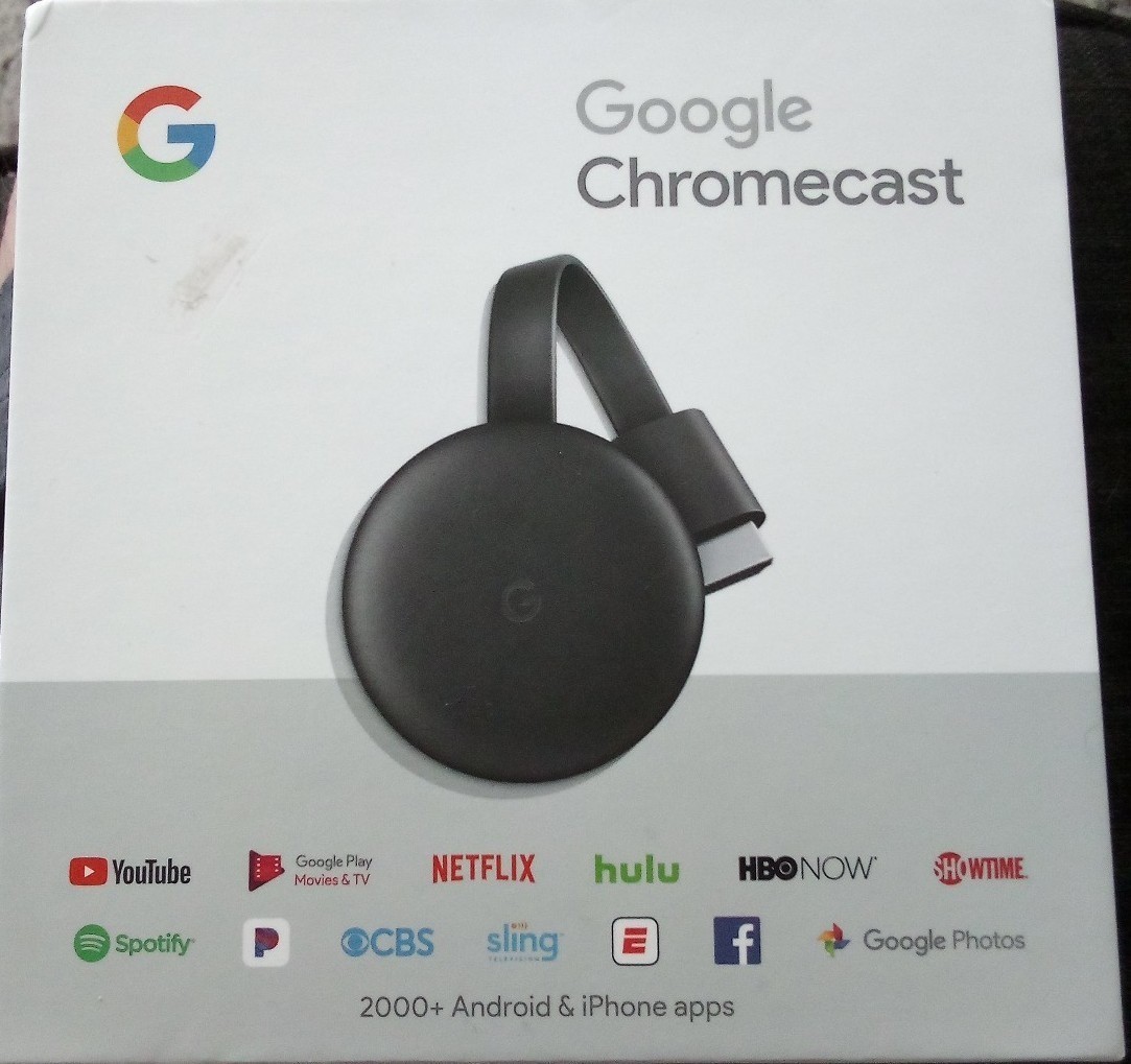 Google Chromecast 3rd Gen GA00439-US HDMI Streaming Media Player NEW Sealed