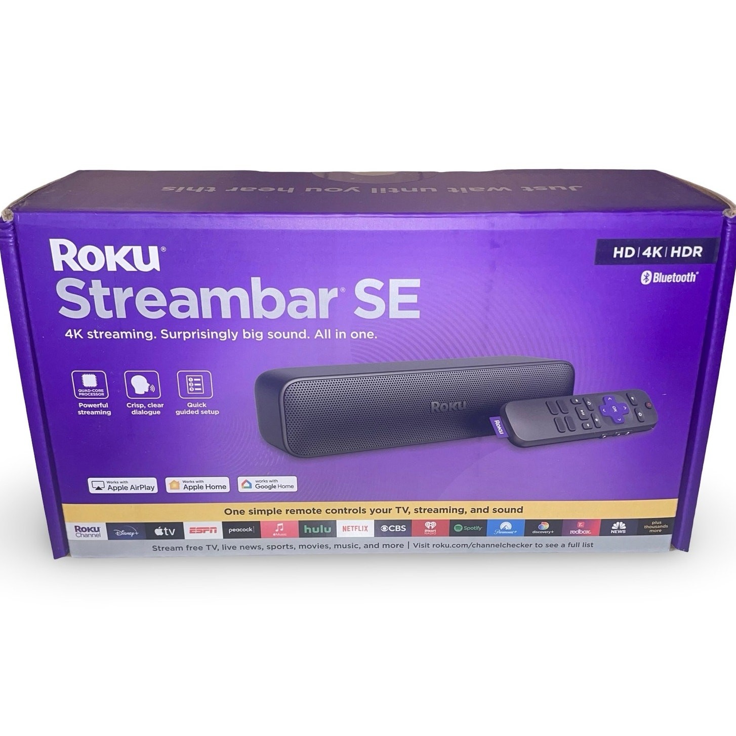 Roku Streambar SE 4K HDR Streaming Media Player & Compact Soundbar Black