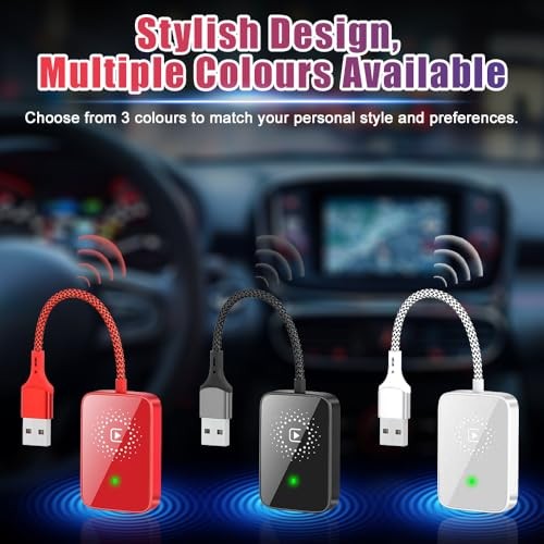Wirelesss Adapter, 10 Meters Range Plug and Play 5.0GHz Fast Transmission Red