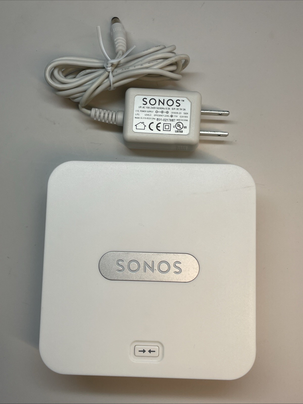 Sonos Multi-Room Music System ZoneBridge BR100 with Power Supply Used