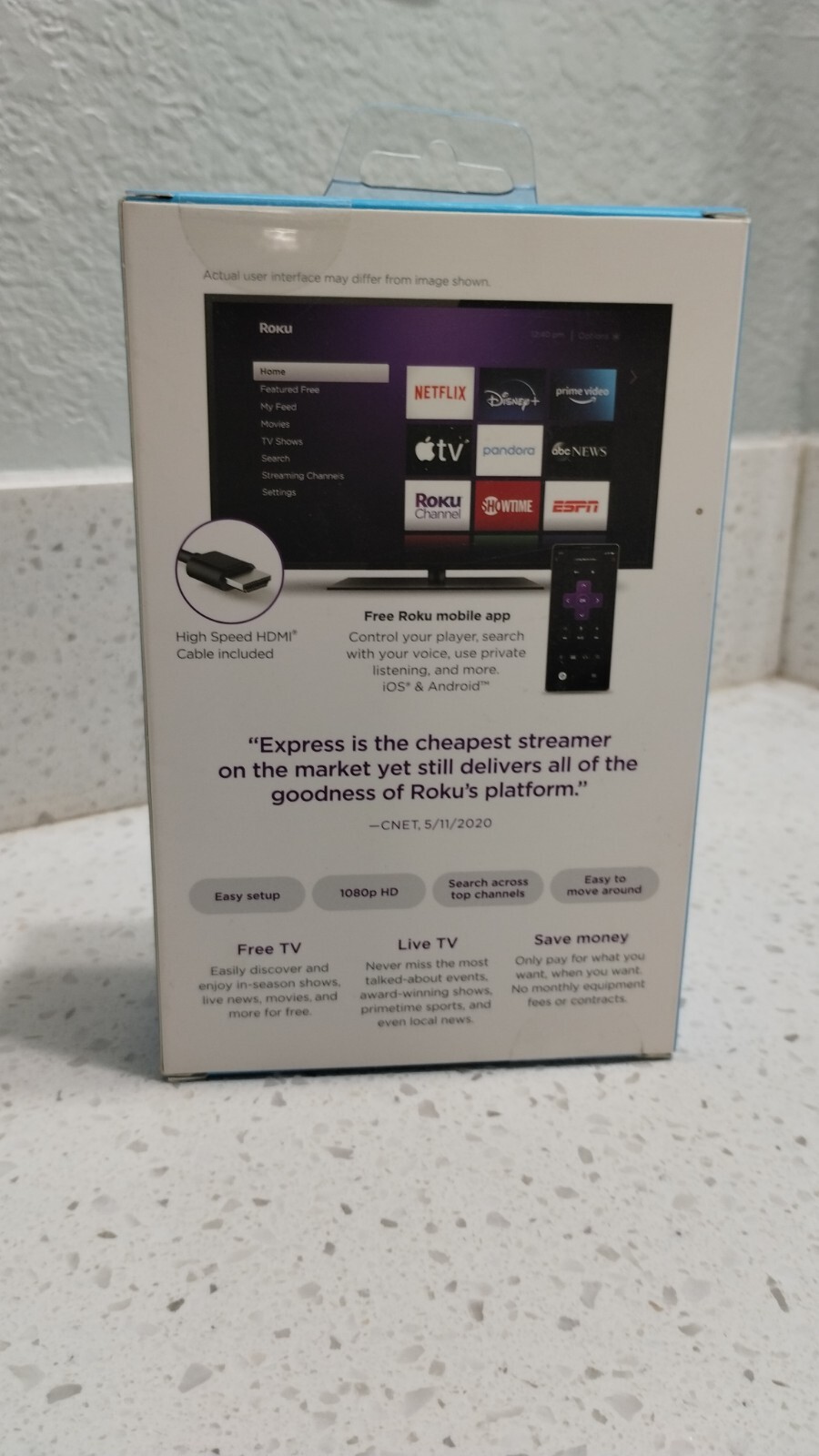 NEW Roku 3930R Express HD Streaming Media Player – Black Brand New In Package