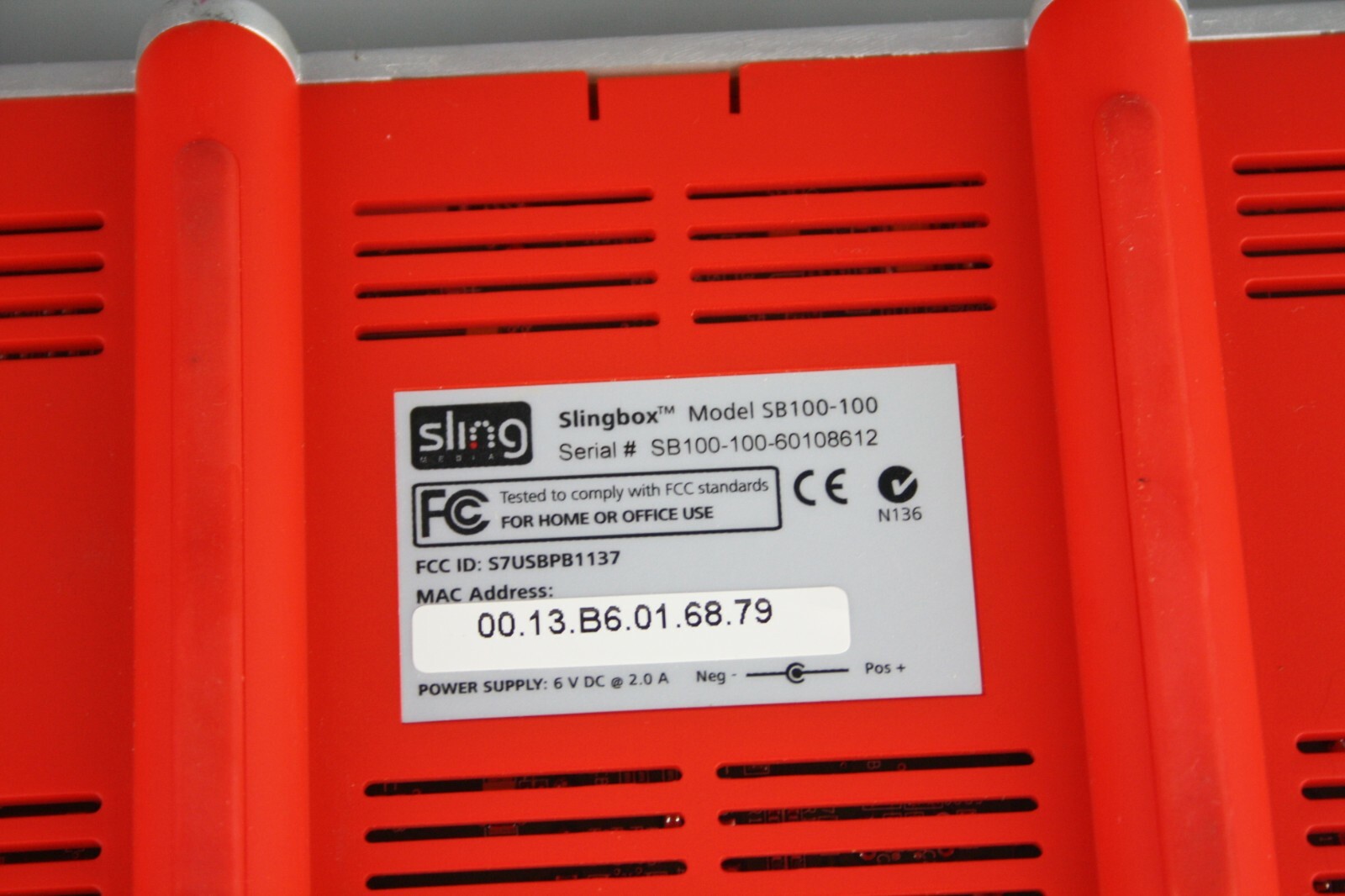 ORIGINAL SLINGBOX SLING MEDIA STREAMER SB100-100