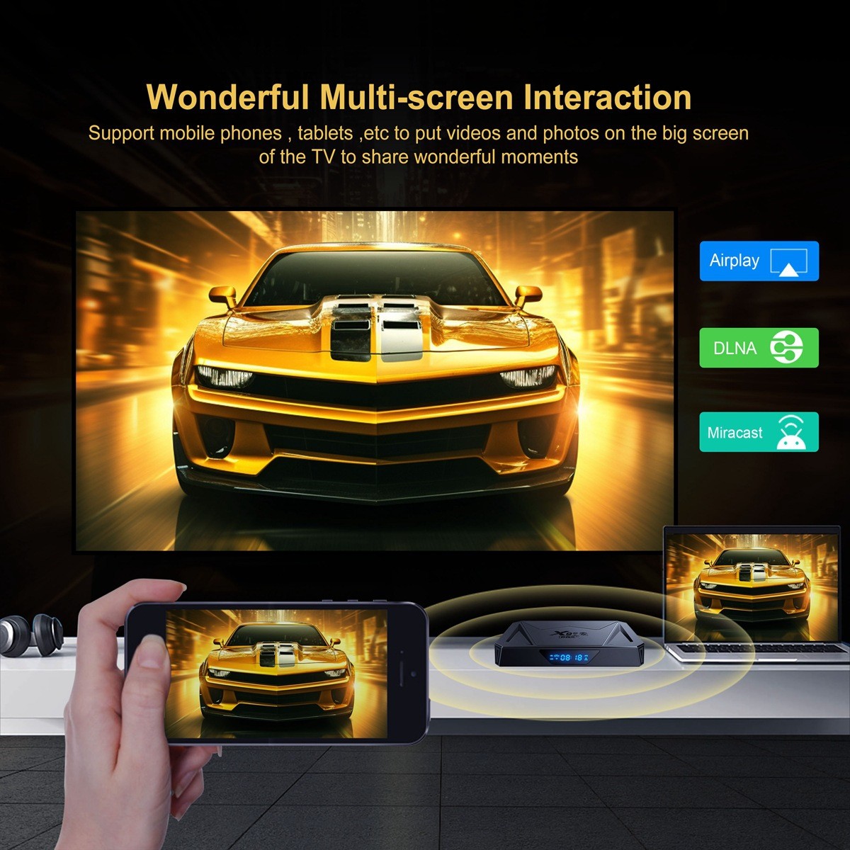 X96Q PRO Plus Android 14.0 TV Box 2GB 16GB Allwinner H728 Dual Wifi Set Top Box