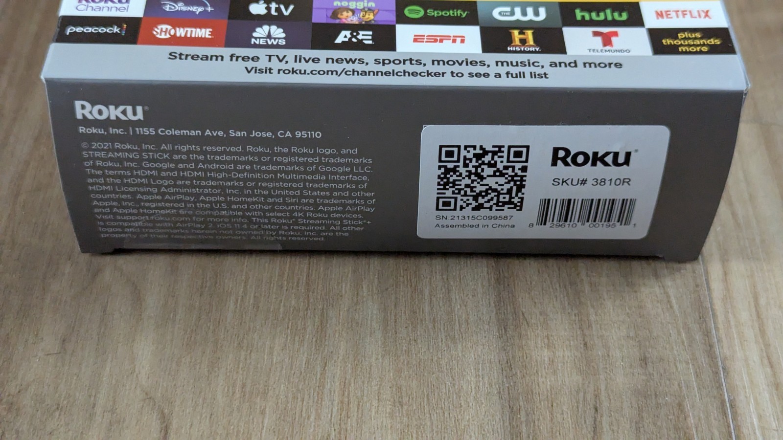 Roku Streaming Stick+ Streaming Device HD/4K/HDR, Long-Range Wi-Fi,Voice- 3810R