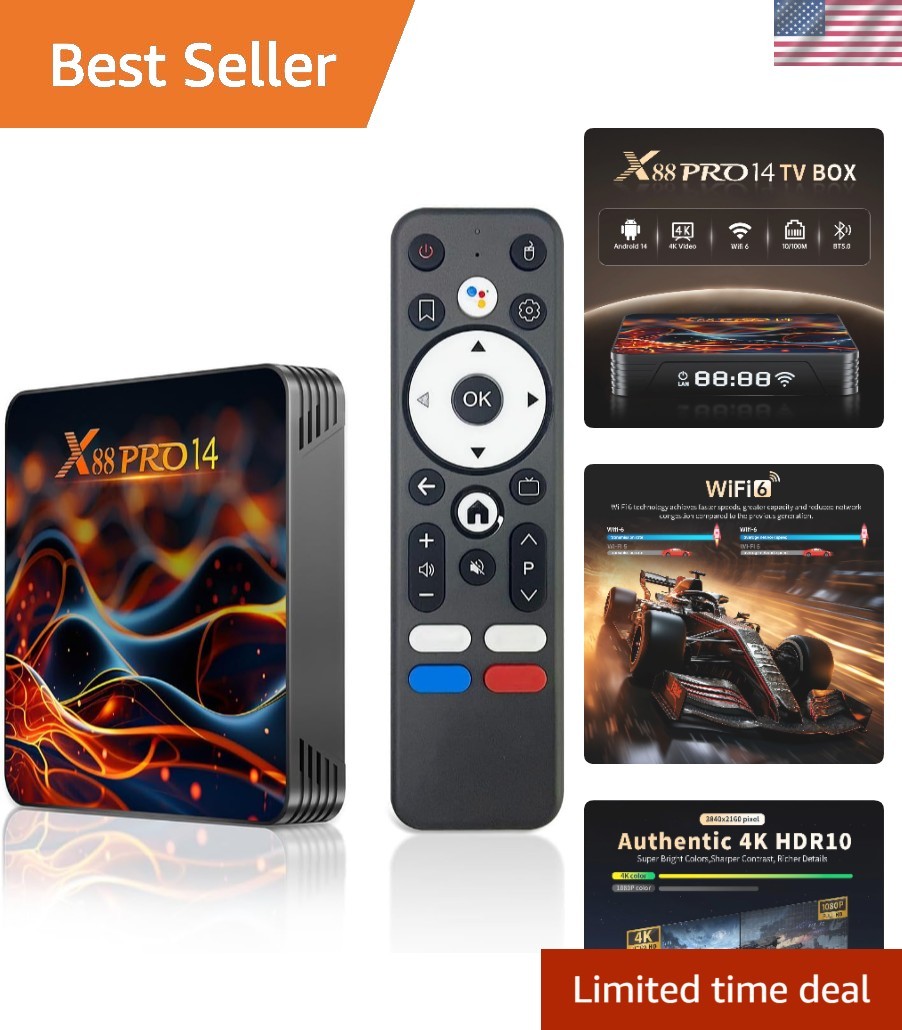 2026 Android 14.0 TV Box, Android Boxes with 2GB RAM 16GB ROM RK3518 Quad-Cor…