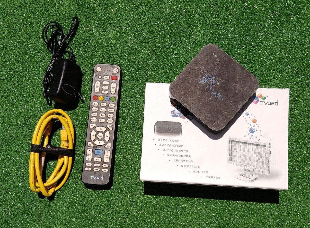 Tvpad M121 TV Asian Channel Media Streamer w/Remote & AC Power Adapter UNTESTED