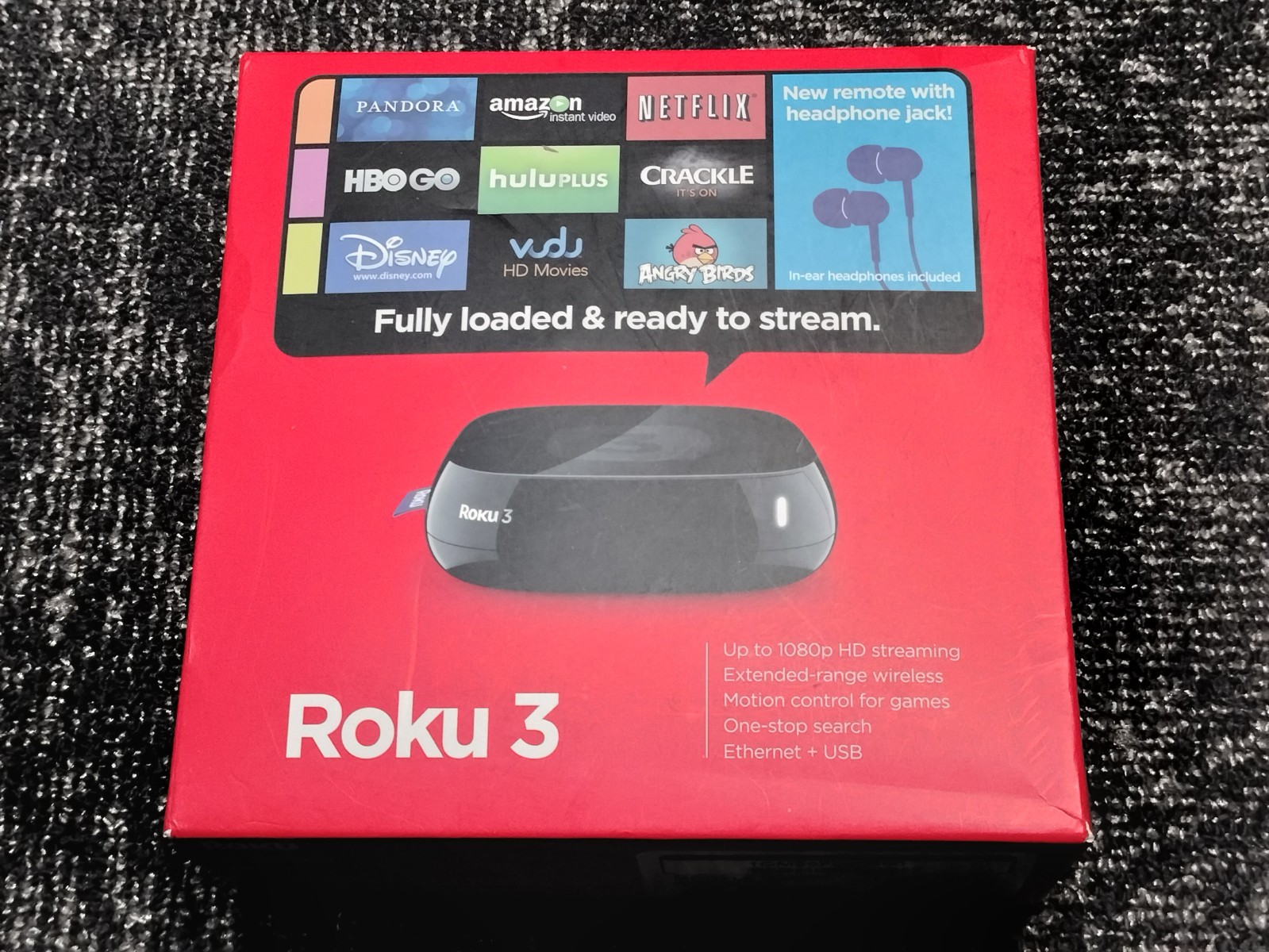 ROKU 3 III Digital Media Streamer Model 4200R 1080p in the original box Untested