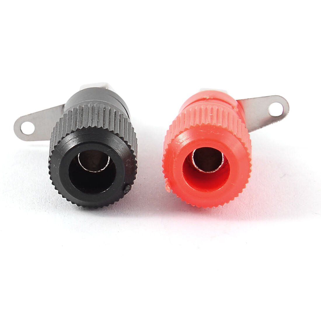 8pcs Black Red Metal Body Audio Speaker 4mm Banana Binding Post Connector