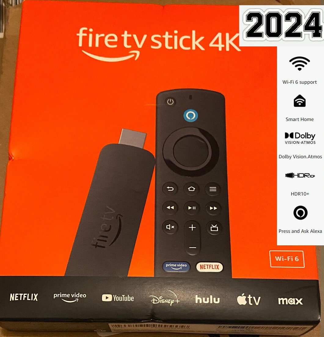 New Amazon Fire TV Stick 4K 2ndGen Ultra HD TV Remote Alexa Voice Control