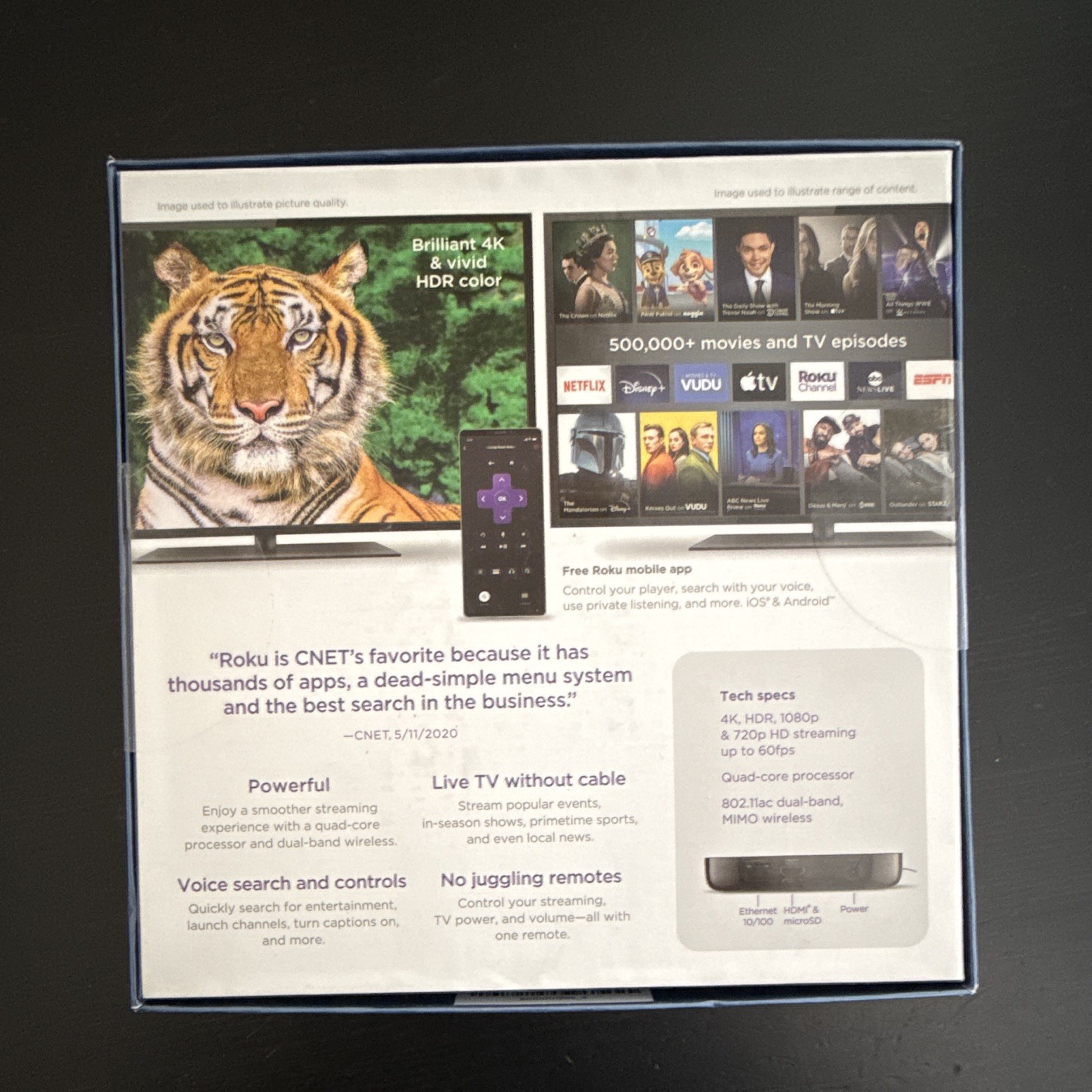 Roku Ultra LT 4K HDR 2160p Streaming Box Voice Remote 4662RW – New in Box