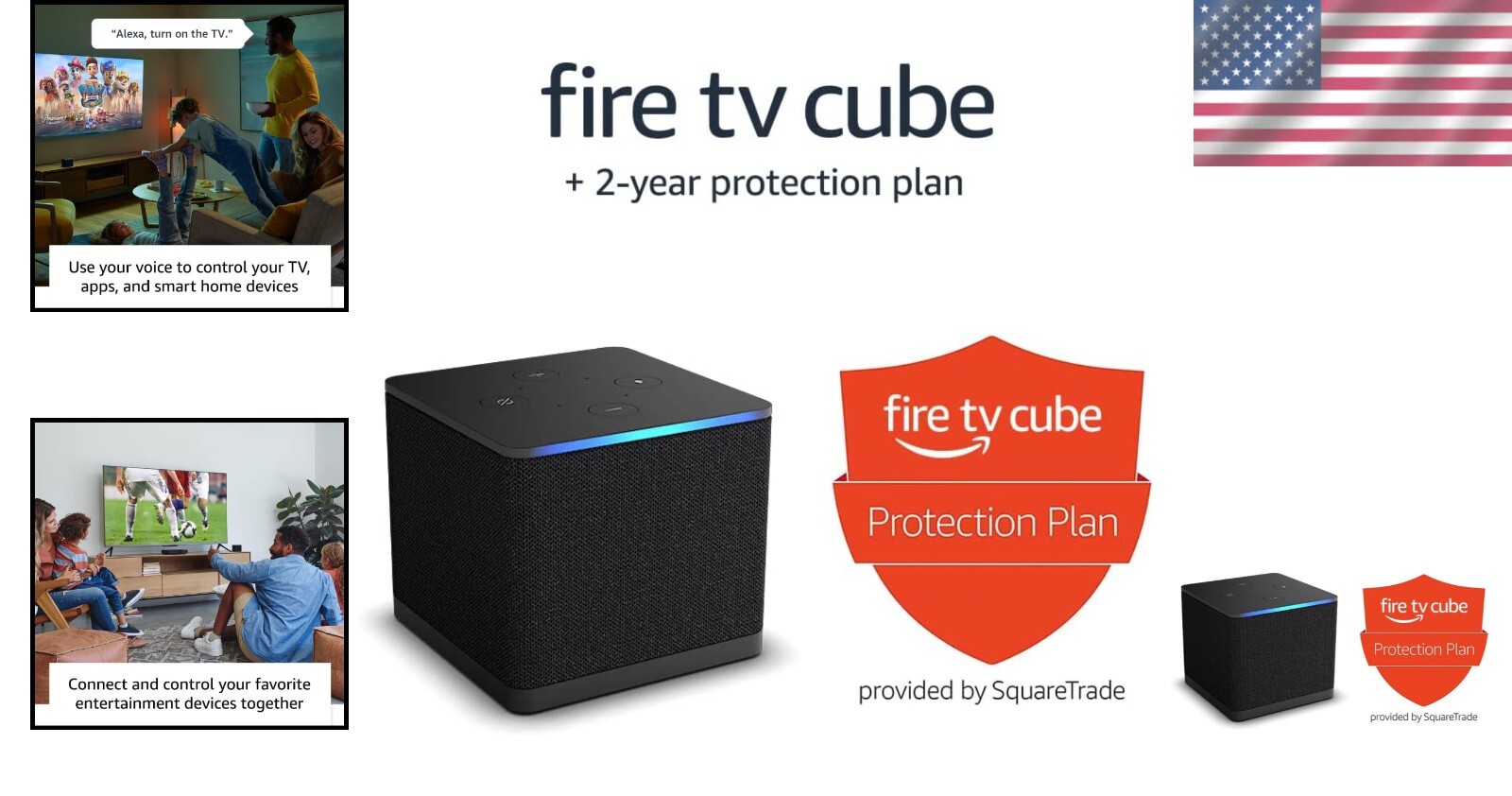 Exclusive Fire TV Cube Combo: Fast Streaming & 2-Year No-Deductible Protection