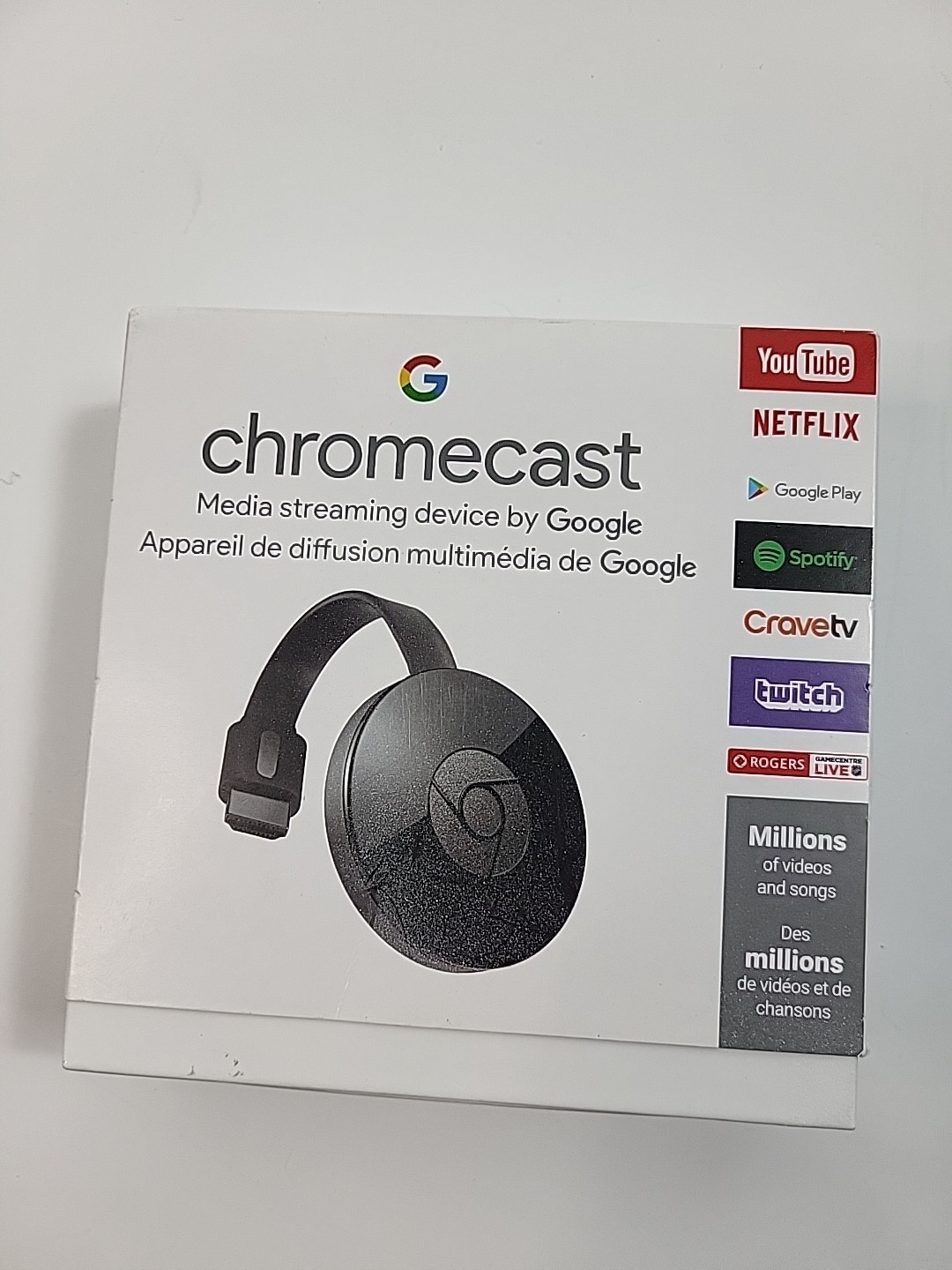 Google Chromecast 2nd Generation TV Digital Media Streaming