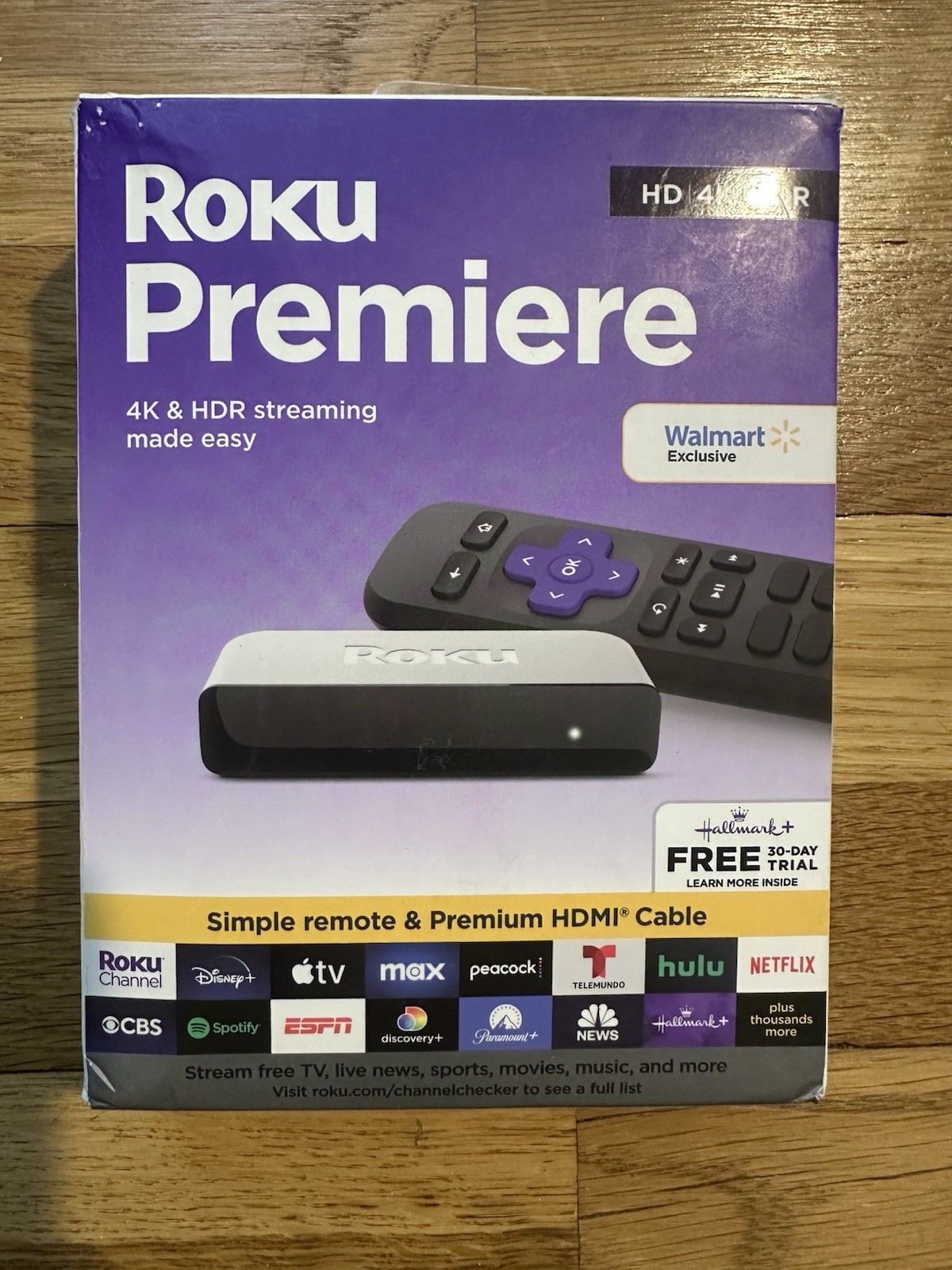 Roku Premiere 3920RW-SW 4K/HDR Streaming Player / High Speed HDMI Cable