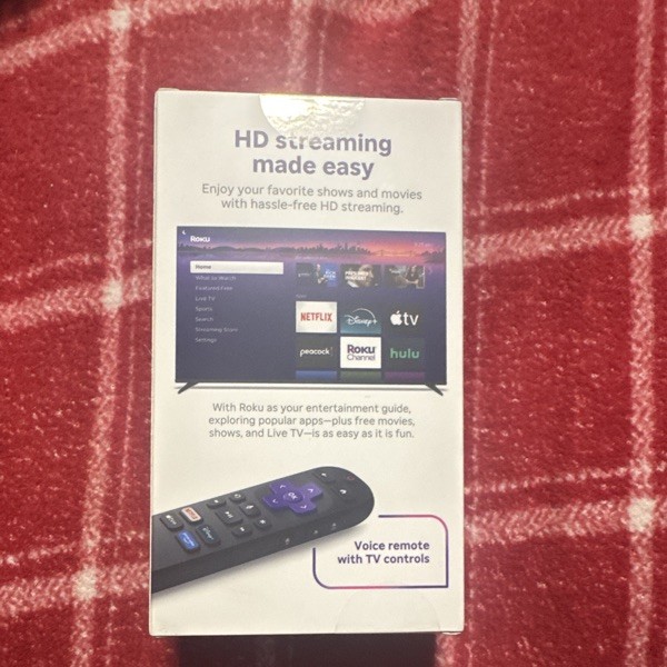 Roku Streaming Stick 720p HD Dongle w/ Voice Remote, Wi-Fi, HDMI (Black)