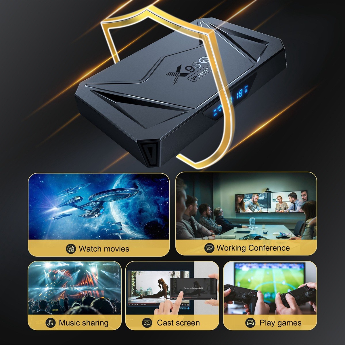 X96Q PRO Plus Android 14.0 TV Box 2GB 16GB Allwinner H728 Dual Wifi Set Top Box