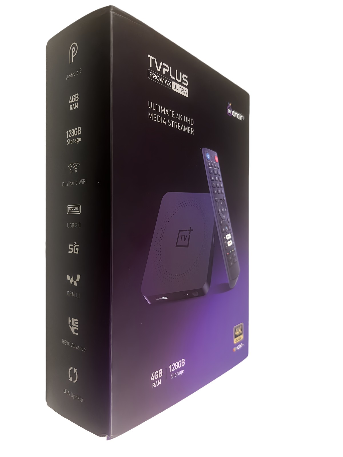 New TVPLUS ProMax Ultra SET-TOP-BOX Duo Band WiFi 2.4G/5G 600M 4G 128G TVONAIR