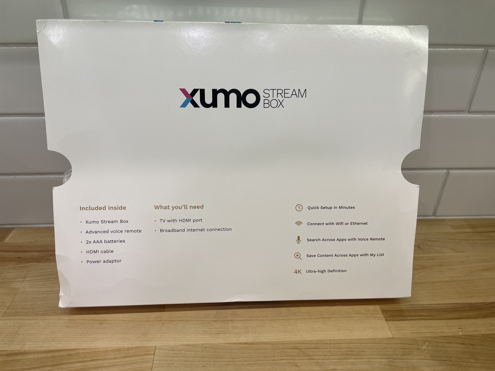 Xumo Stream Box 4K UHD Streaming Device Brand New Open Box