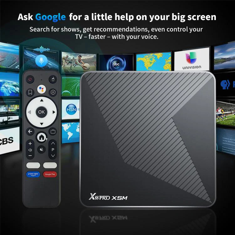 X88 Pro X5M Android 14.0 Smart TV Box, S905X5M 2.0GHz 64-bit Quad-core Cortex-A