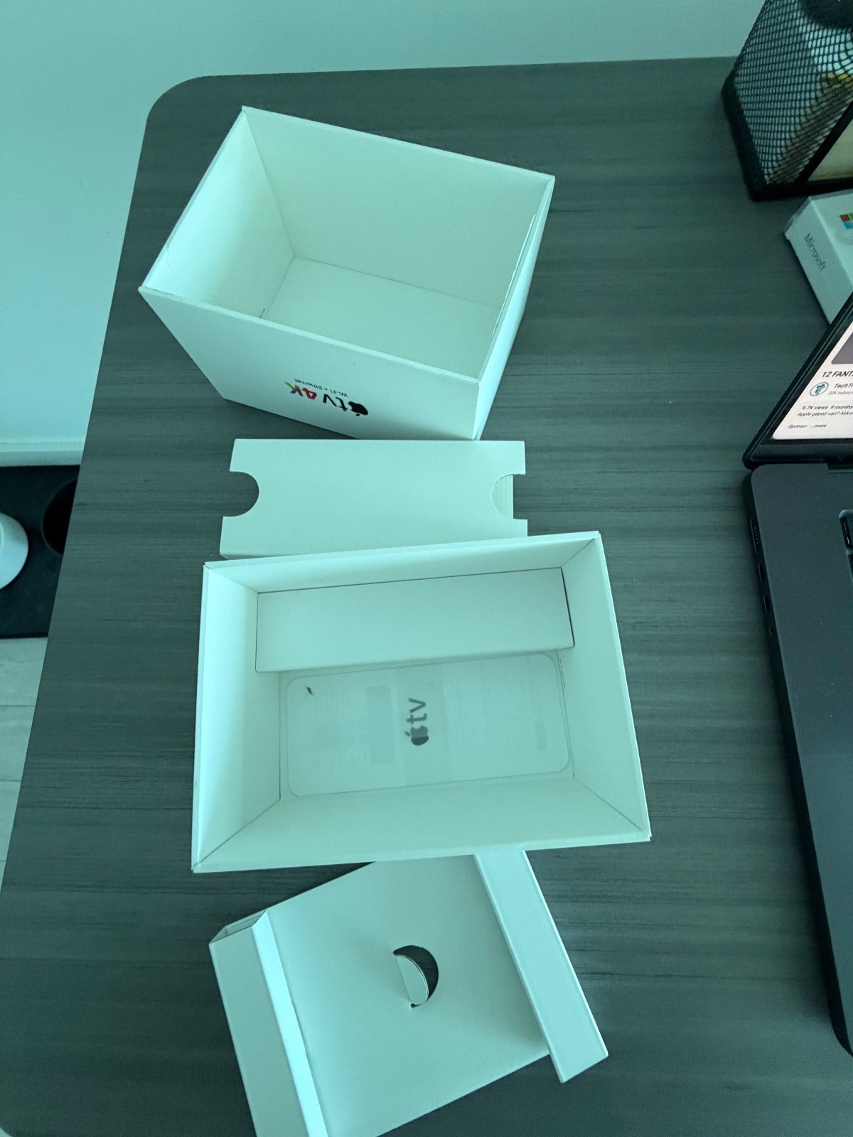 Empty Box ONLY Apple TV 4K Wi-Fi + Ethernet 128GB Genuine