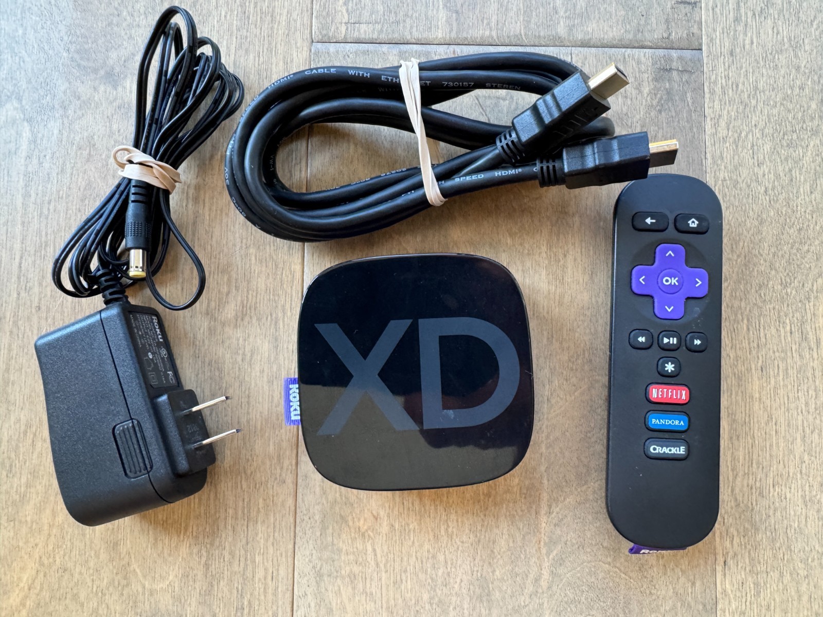 Roku 2 XD 3050X Media Streamer w/ Remote, Power Supply, HDMI Cable TESTED WORKS