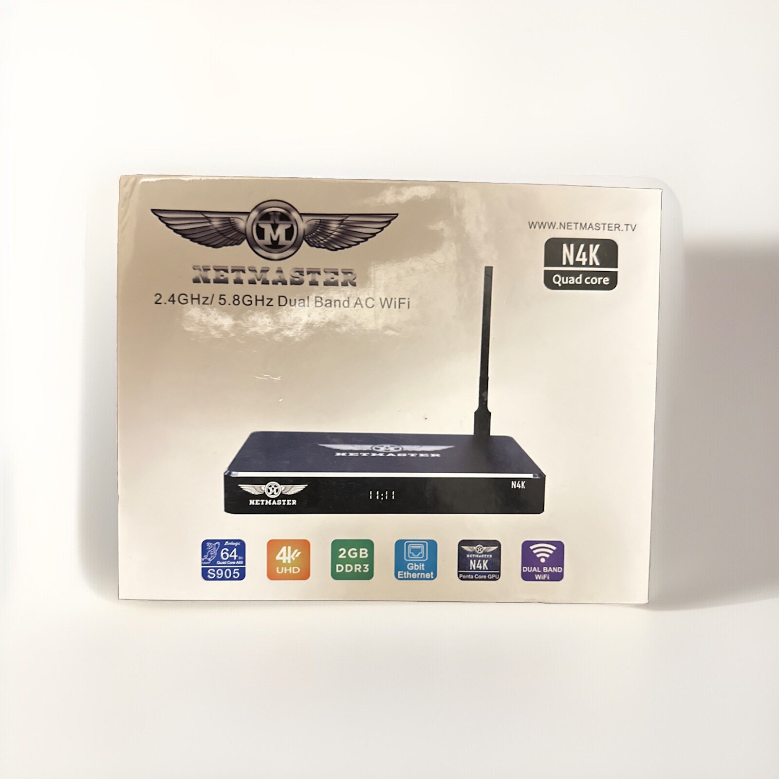 Netmaster 4K Black Streaming Media Center – N4K