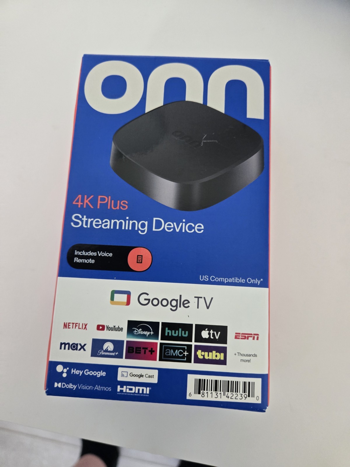 ONN 4K PLUS STREAMING BOX – GOOGLE TV – ULTRA FAST – 16GB Storage – 2 GB Ram