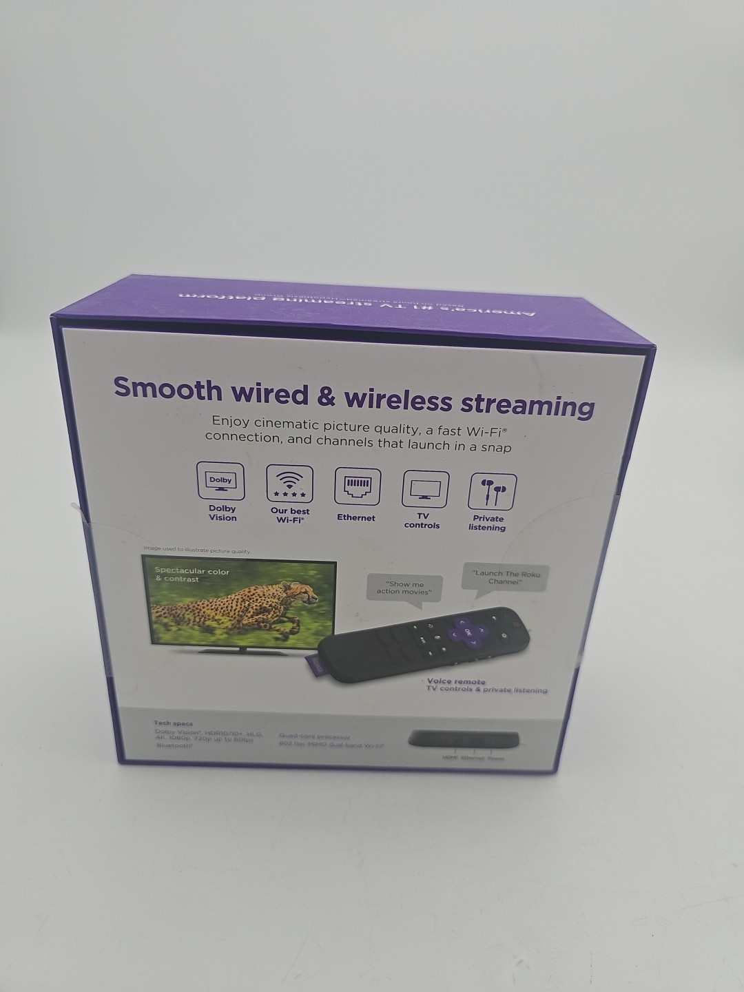 New Roku Ultra LT Streaming Device 4K/HDR/Dolby Vision Roku Voice Remote D14