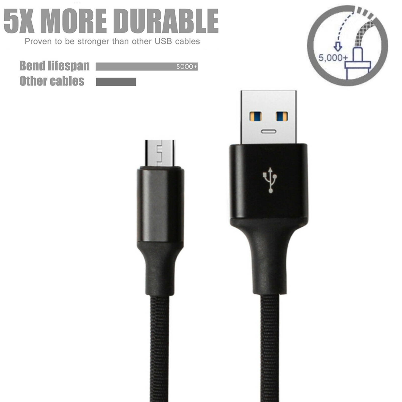 For Amazon Fire TV Stick Firestick Power Cord Cable USB Adapter & for Roku HD 4K