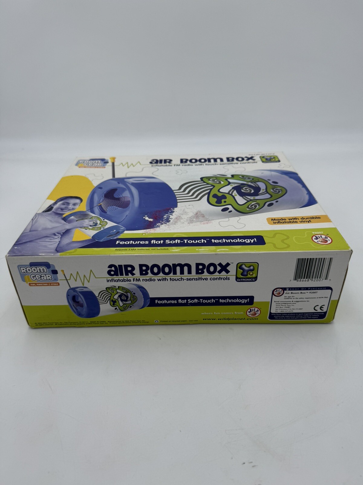 Room Gear Air Boom Box Inflatable with FM Radio Touch Sensitive Controls Sealed