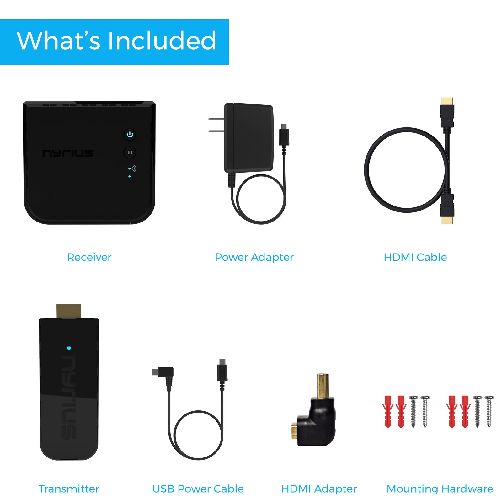 Nyrius Pro+ Wireless HDMI Video Transmitter to Stream 1080p Video up to 165ft