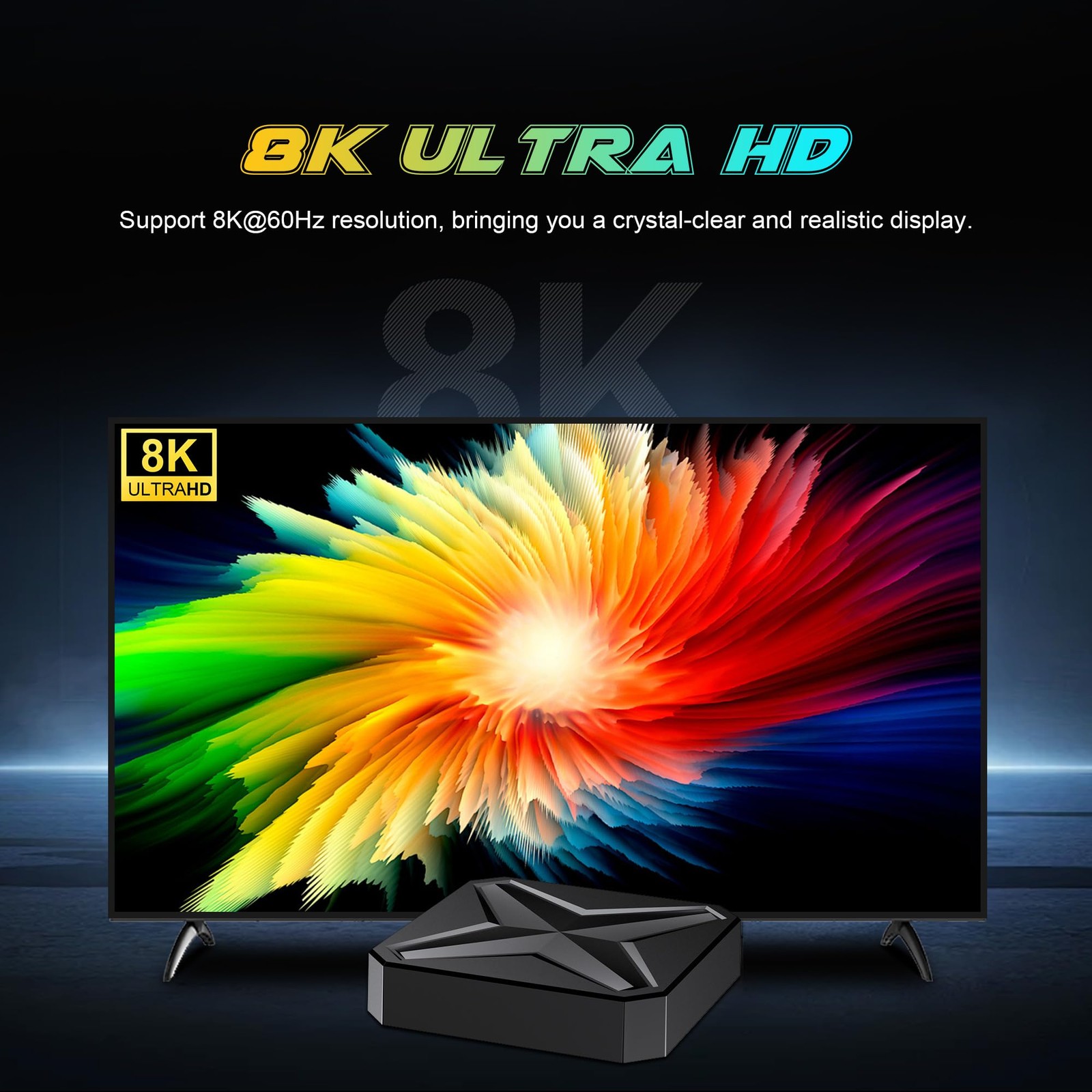 Android 14 TV Box 2026 8K Ultra HD 2GB+16GB WiFi 6 Bluetooth 5.4