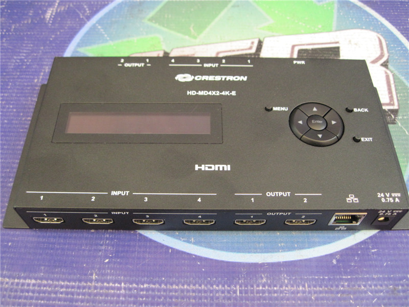 Crestron HD-MD4X2-4K-E, HDMI, 1RU Rack Mounted Switcher