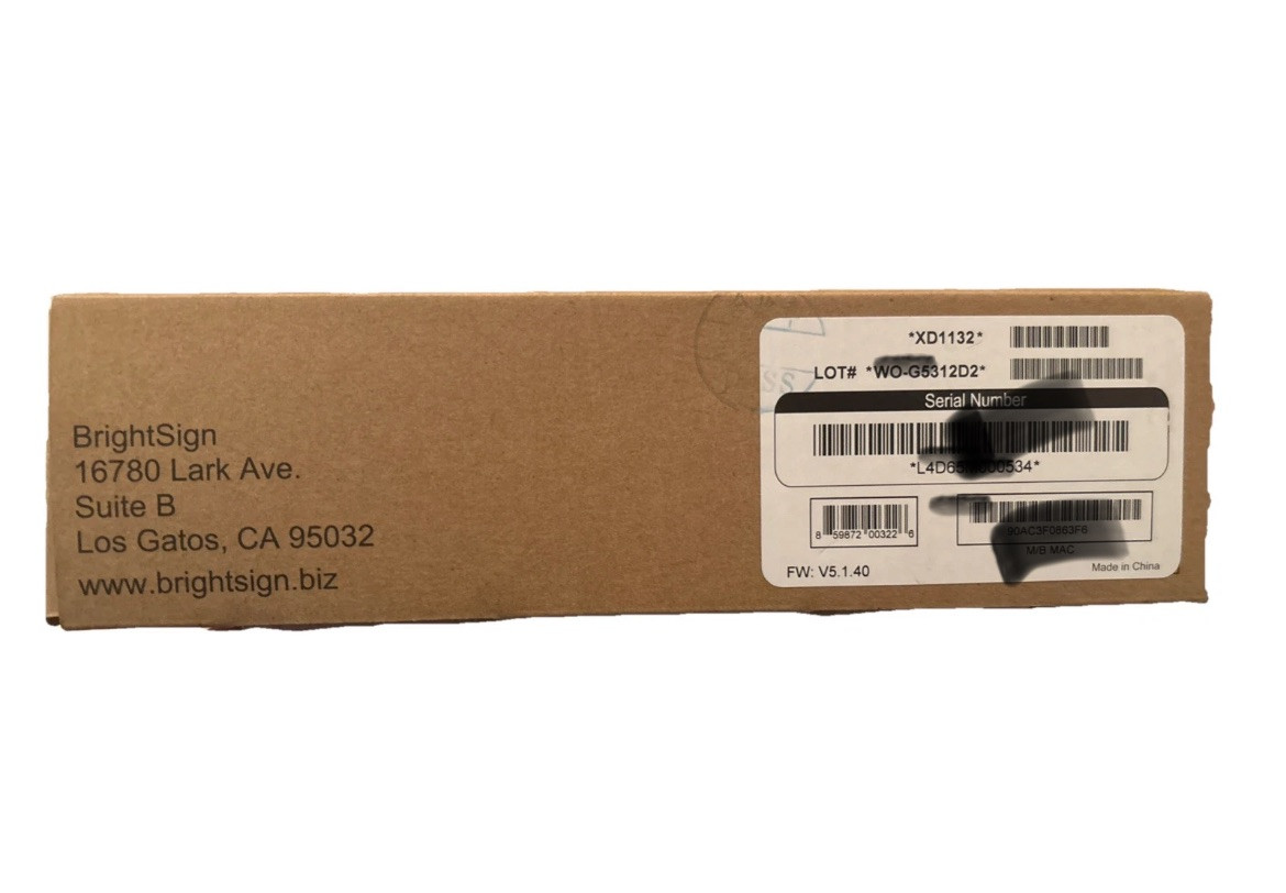 BrightSign XD2 XD1132 Digital Signage Media Player
